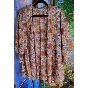 Forever 21 Multicolor Patterned Swim Coverup